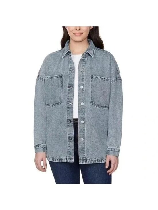 Hudson Jackets & Blazers - NWT Hudson Women's XXL Oversized Denim Button-Up Shirt Jacket  B1432